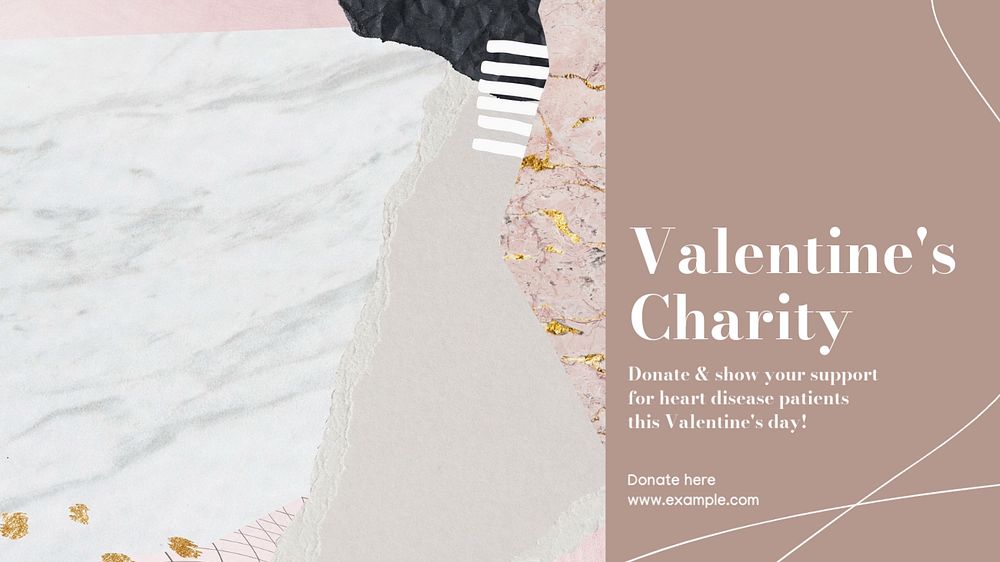 Valentine's charity blog banner template, editable design