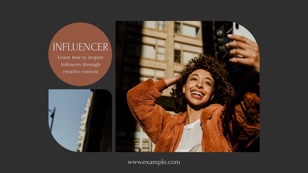 Become an influencer blog banner template, editable design