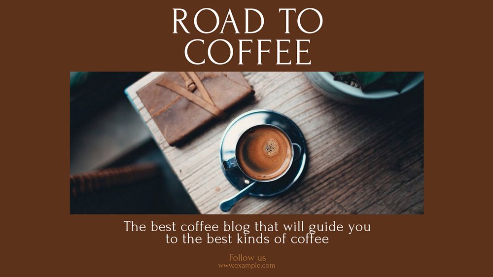 Coffee blog Facebook cover template, editable design