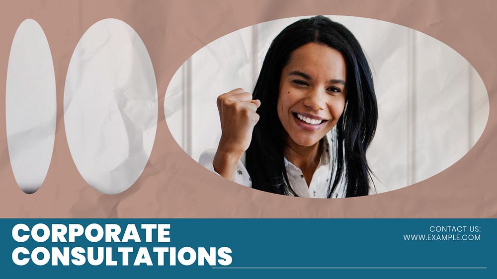 Corporate consultations blog banner template, editable text & design