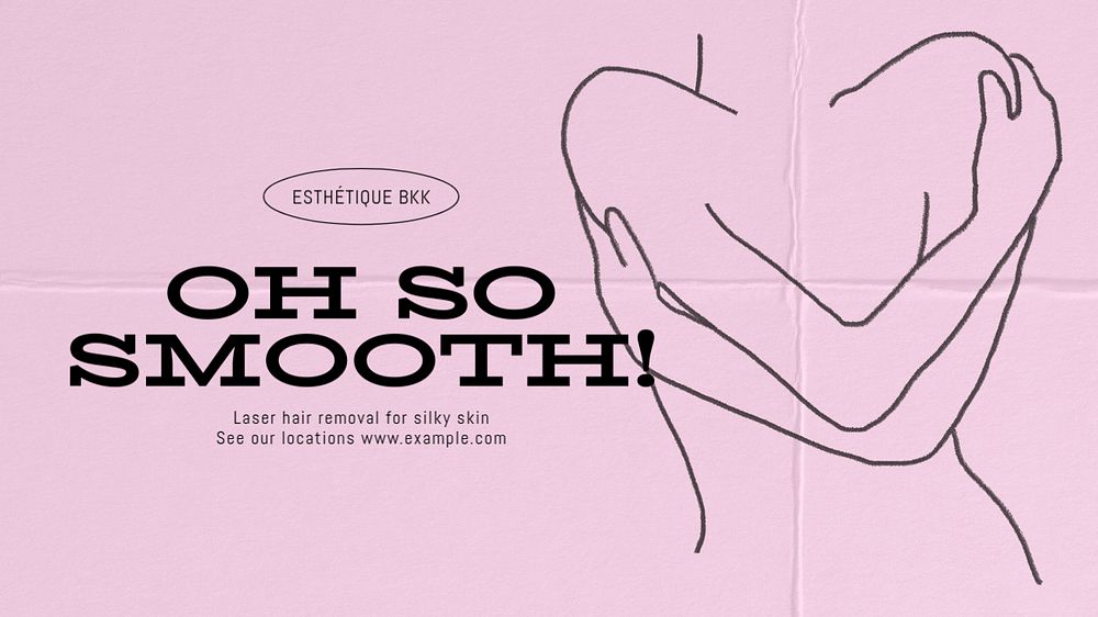 Oh so smooth blog banner template, editable text & design