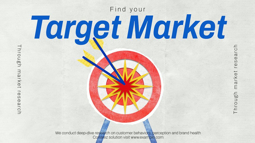 Finding target market blog banner template, editable text & design