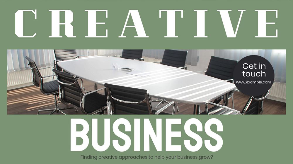 Creative business blog banner template, editable text & design