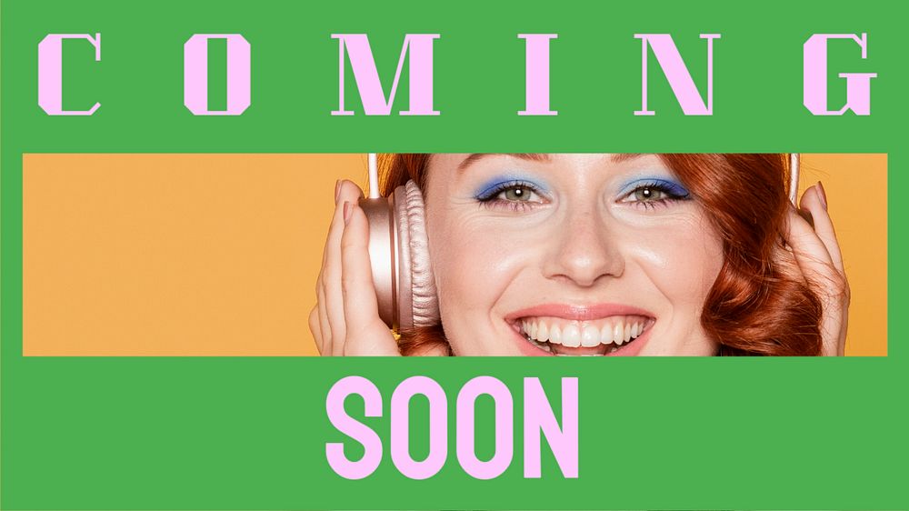 Coming soon blog banner template, editable text & design