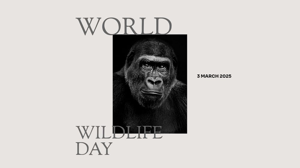 World wildlife day blog banner template, editable design