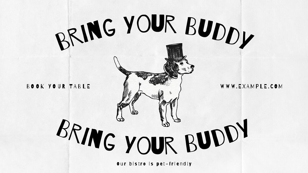 Bring your buddy blog banner template, editable text & design