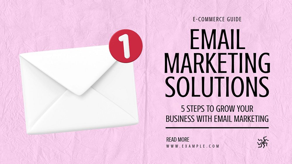 Email solution blog banner template, editable text & design