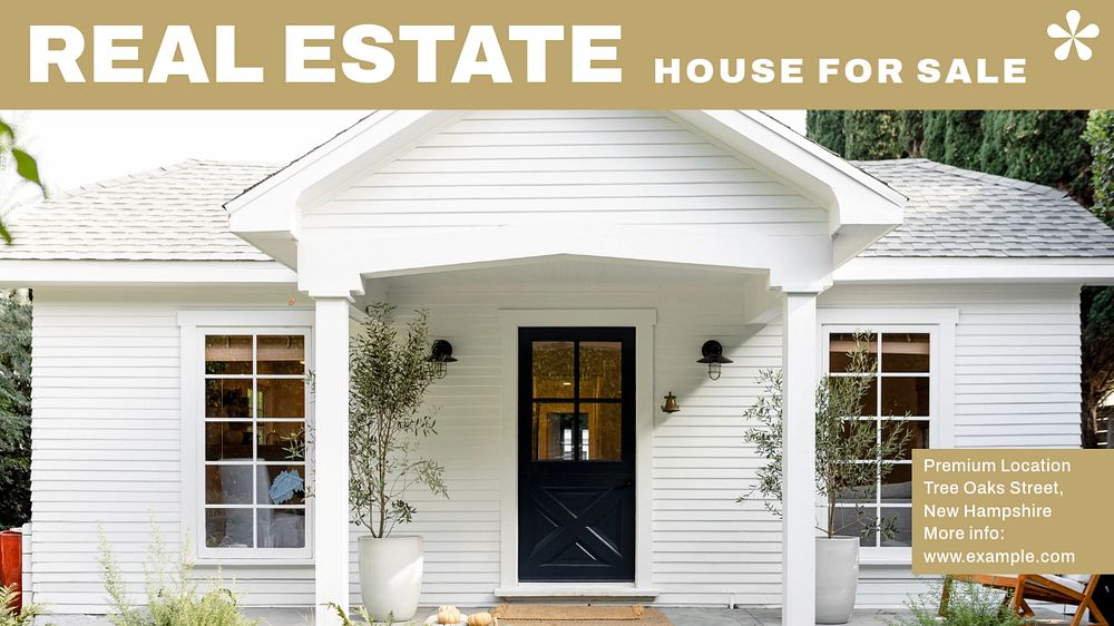 House for sale Facebook cover template, editable design