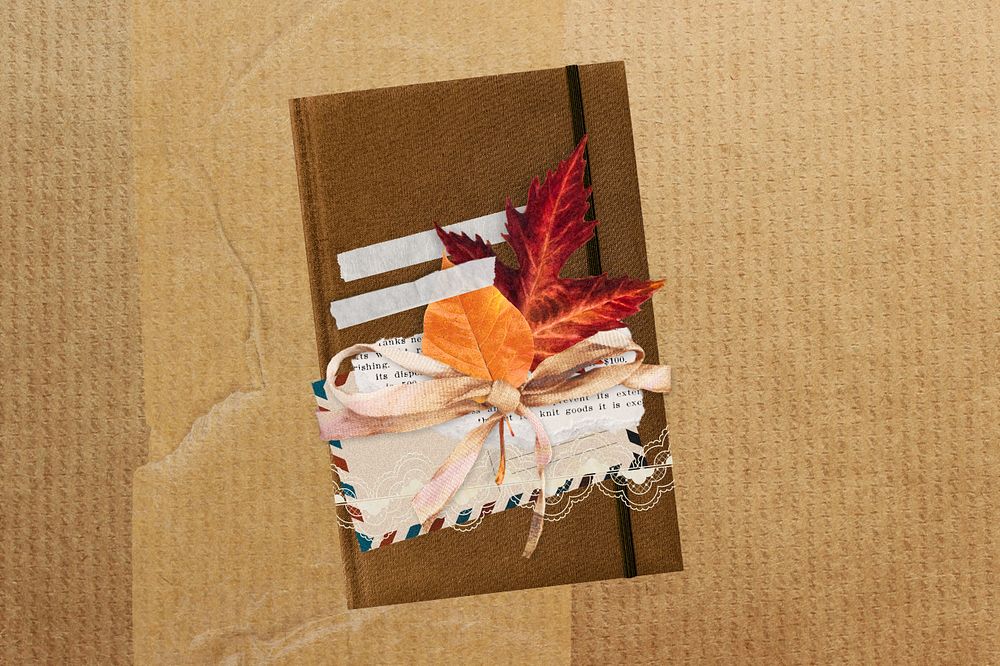 Editable Autumn journal notebook design