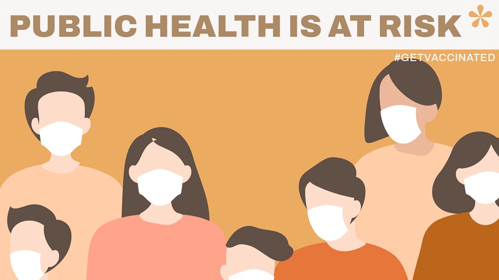 Public health blog banner template, editable design