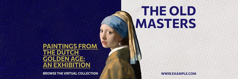 Old masters email header template, editable text & design