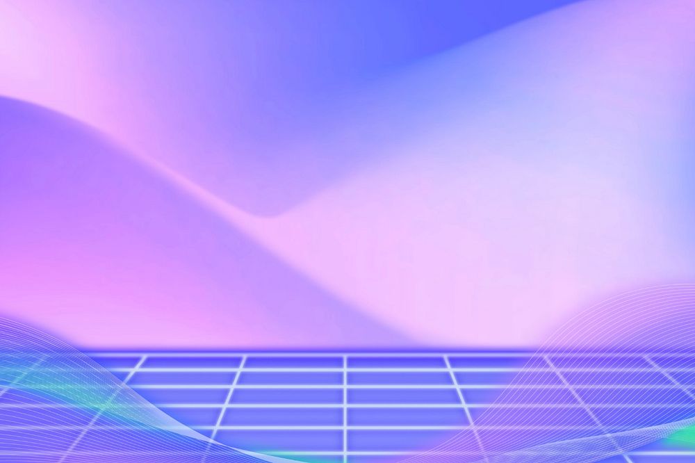 Editable gradient wireframe background, retro-futuristic design