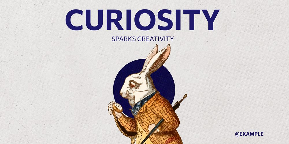 Curiosity Twitter ad template, customizable design