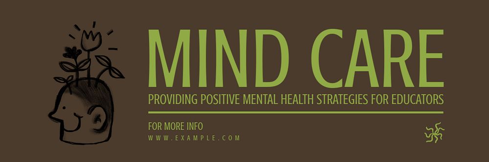 Mind care email header template, editable text & design