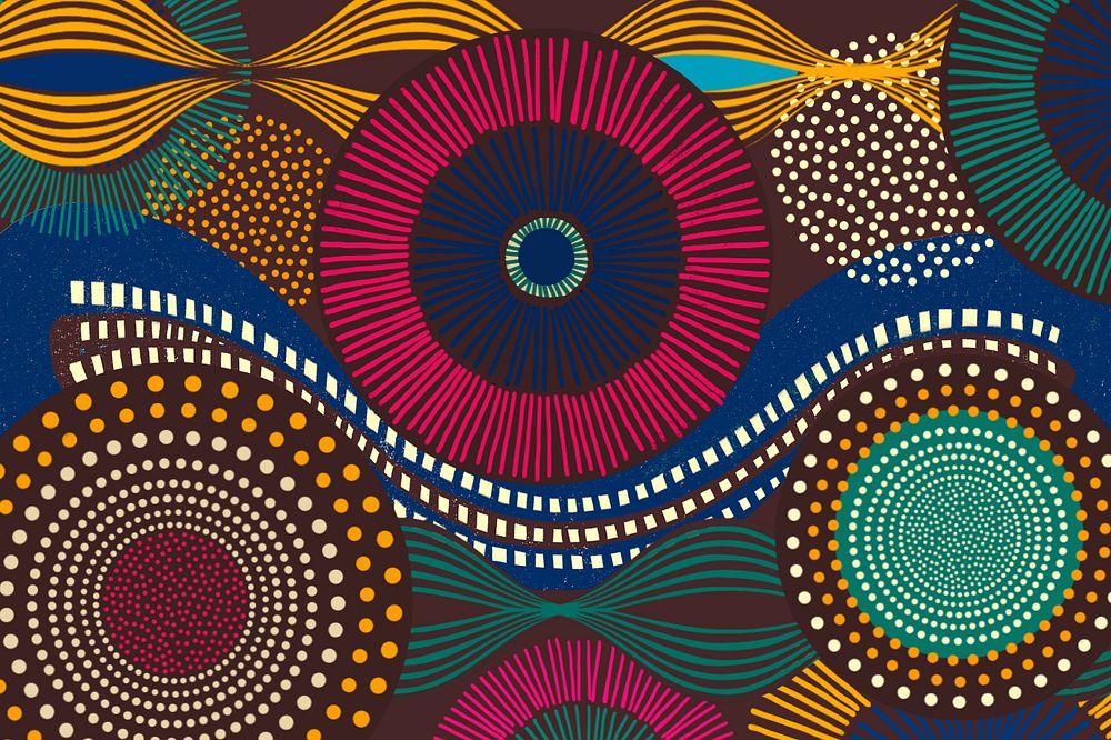 African tribal pattern background, colorful abstract, editable design