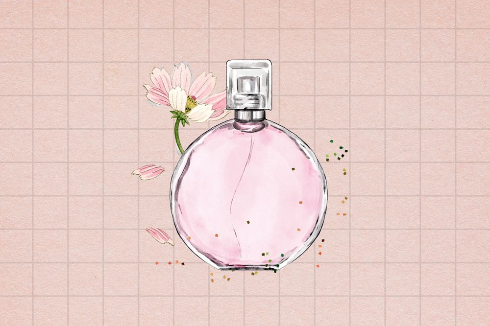 Editable perfume background, feminine design