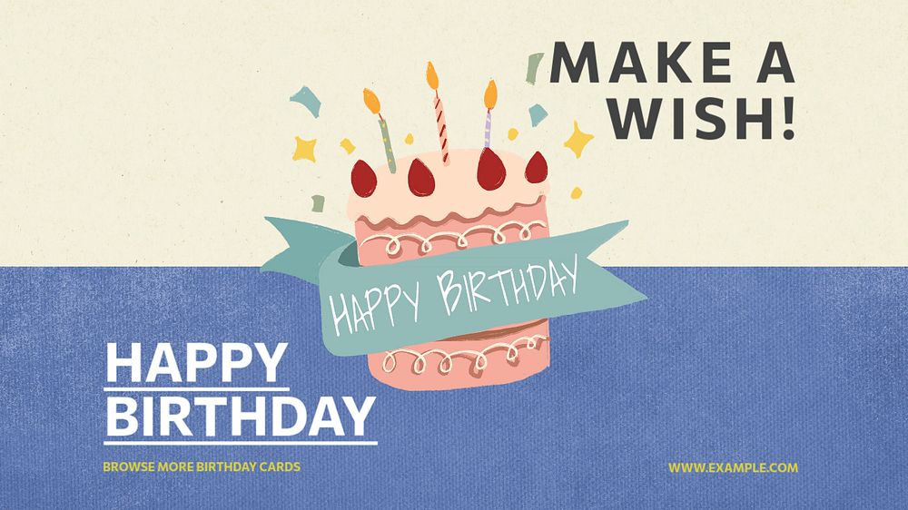 Make a wish blog banner template, editable text & design