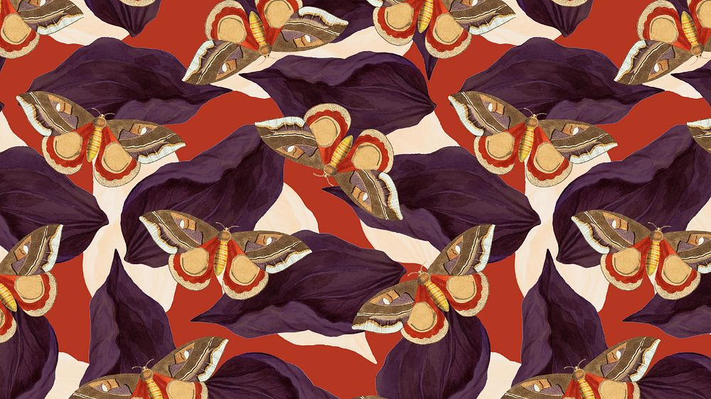 Butterfly seamless pattern HD wallpaper, exotic nature background remix from The Naturalist's Miscellany by George Shaw…