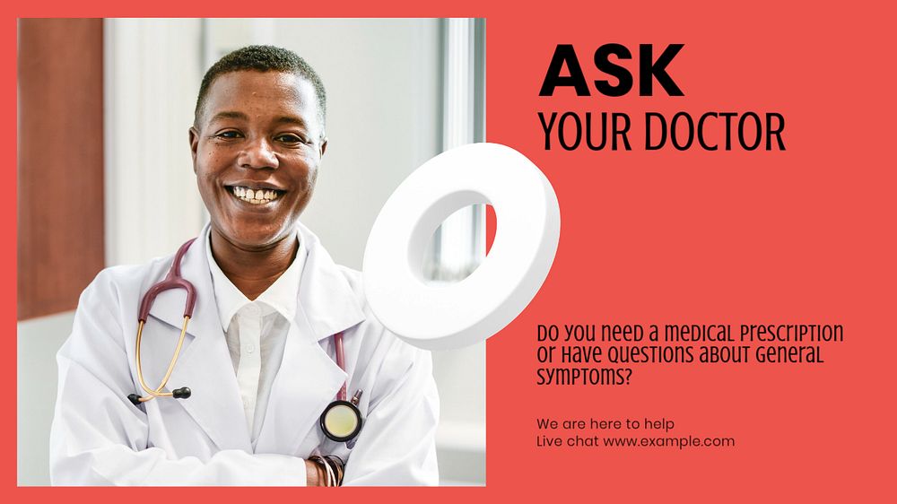 Ask your doctor blog template, editable colorful design