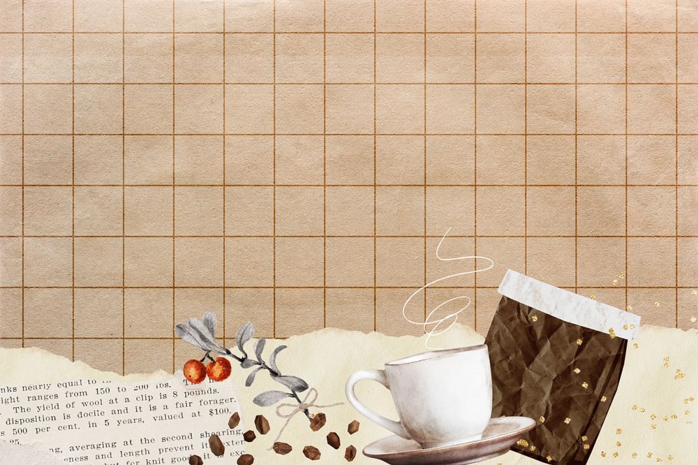 Coffee lover background, editable ripped paper border design