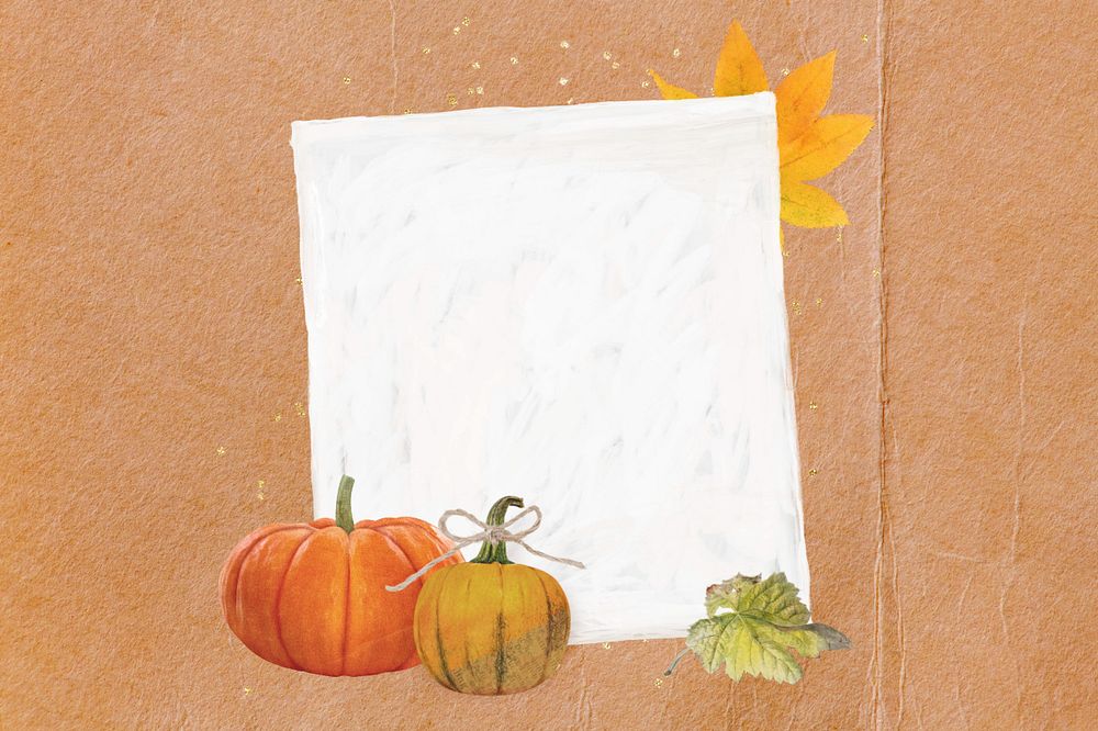 Editable Autumn pumpkin notepaper design