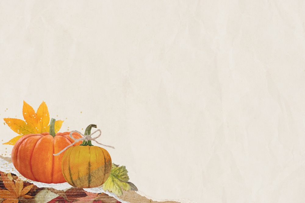 Autumn background, editable pumpkin border design