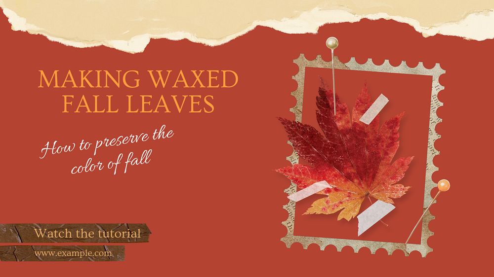 Autumn craft blog banner template, editable design