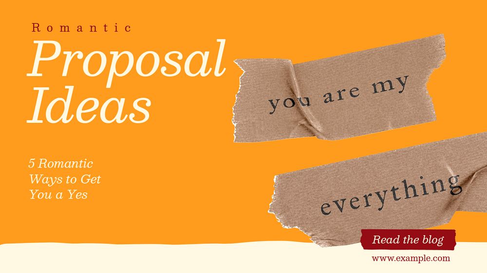 Proposal ideas blog banner template, editable design & text