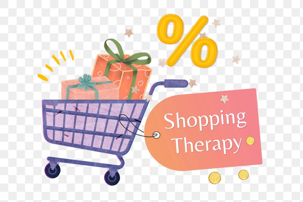 Shopping therapy element, editable design