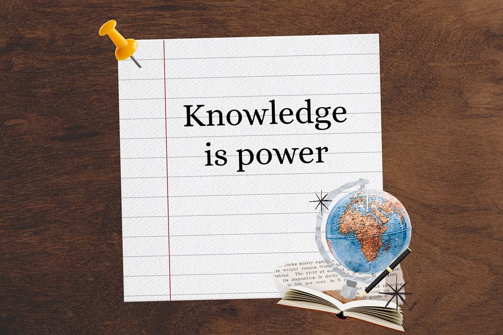 Knowledge is power background, editable education collage design