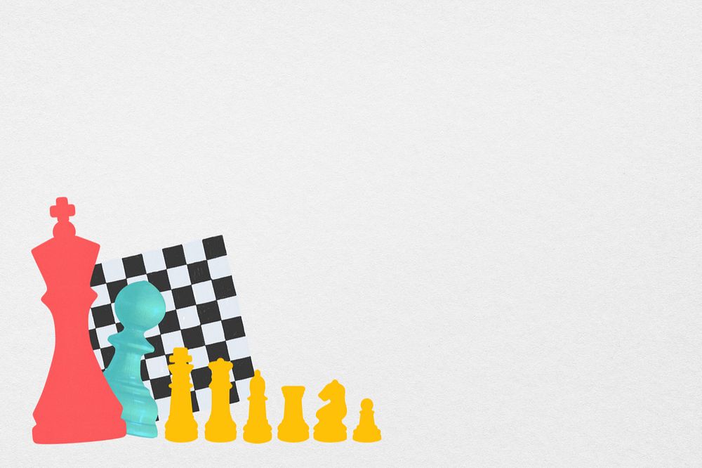 Business strategy chess background, editable collage design