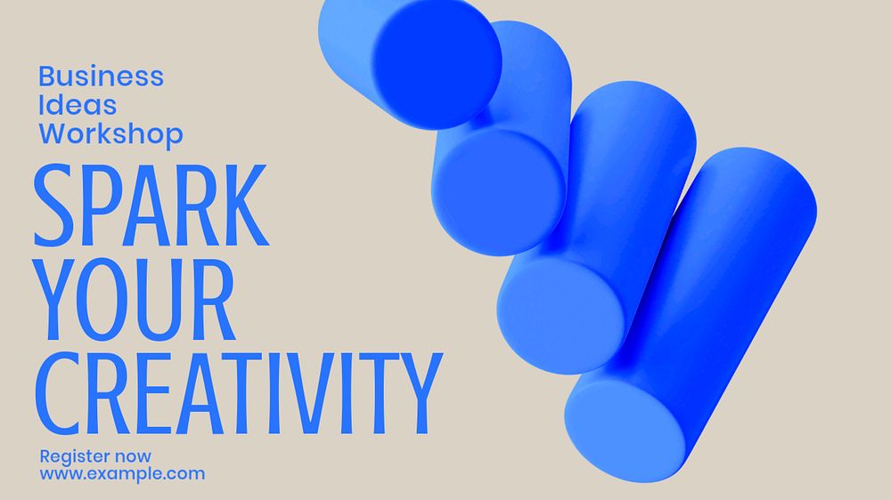 Spark your creativity presentation template, editable colorful design