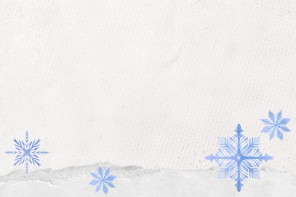 Winter snowflakes border background, editable seasonal collage design