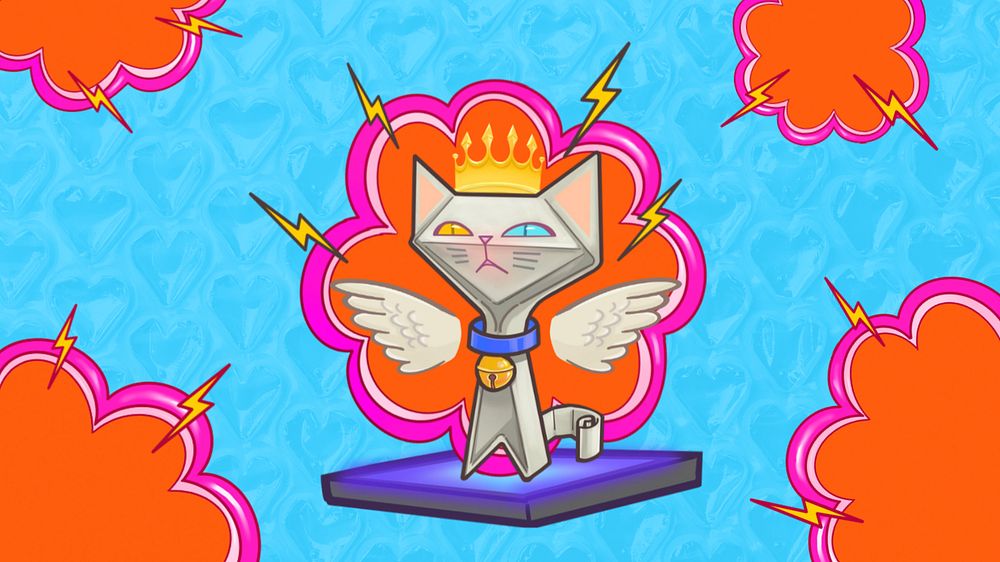 Gaming technology, editable AR cat character design