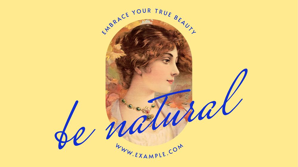 Vintage beauty blog banner template, editable  design. Famous art, remixed by rawpixel.