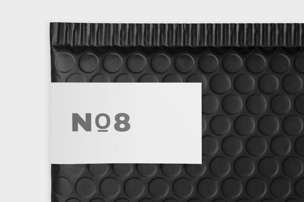 Shipping bag label mockup, editable Premium Mockup Generator rawpixel