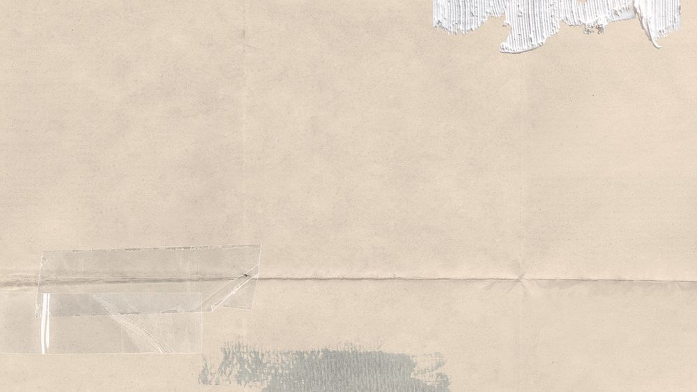 Beige wrinkled paper desktop wallpaper, editable design