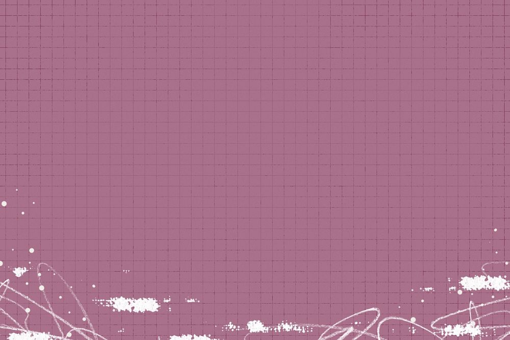 Pink grid pattern background, ink stain border, editable design