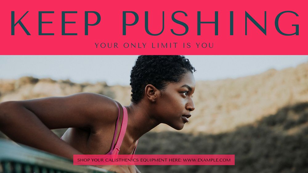 Keep pushing blog banner template, editable text