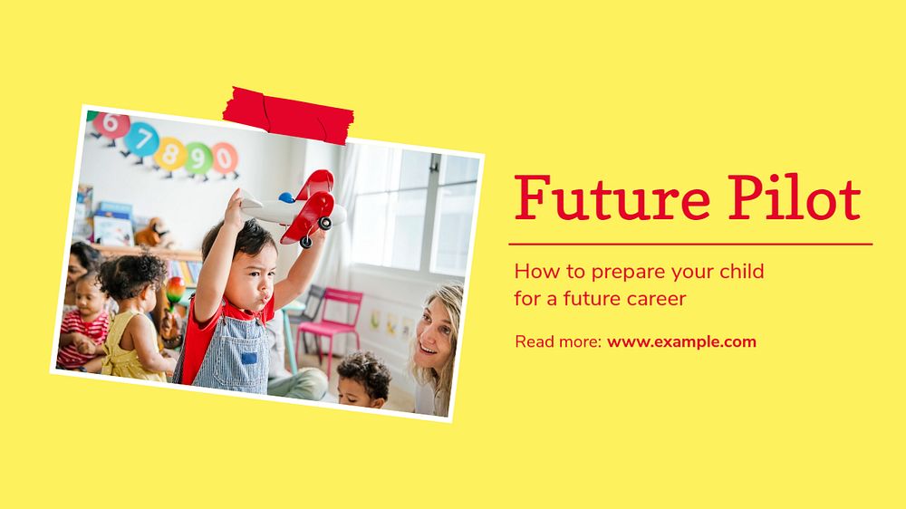 Future job blog banner template, editable text