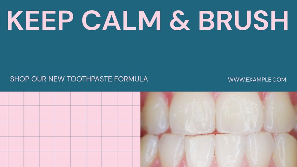 Toothpaste ad blog banner template, editable text