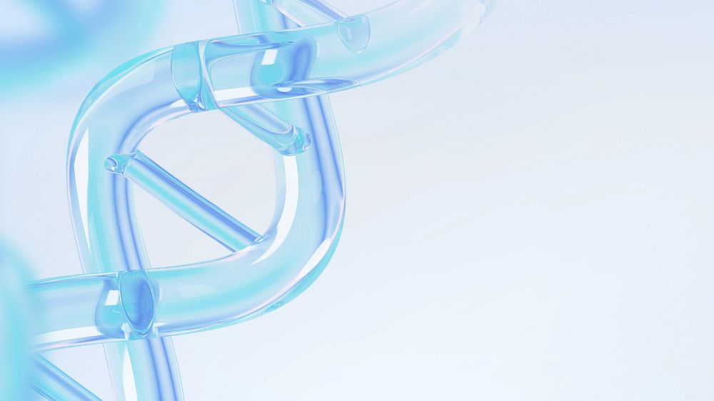 Editable DNA helix desktop wallpaper, science remix design