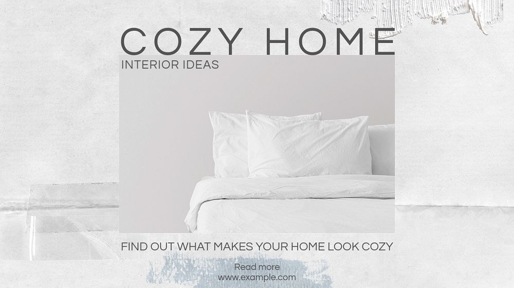 Home interior ideas banner template, editable design