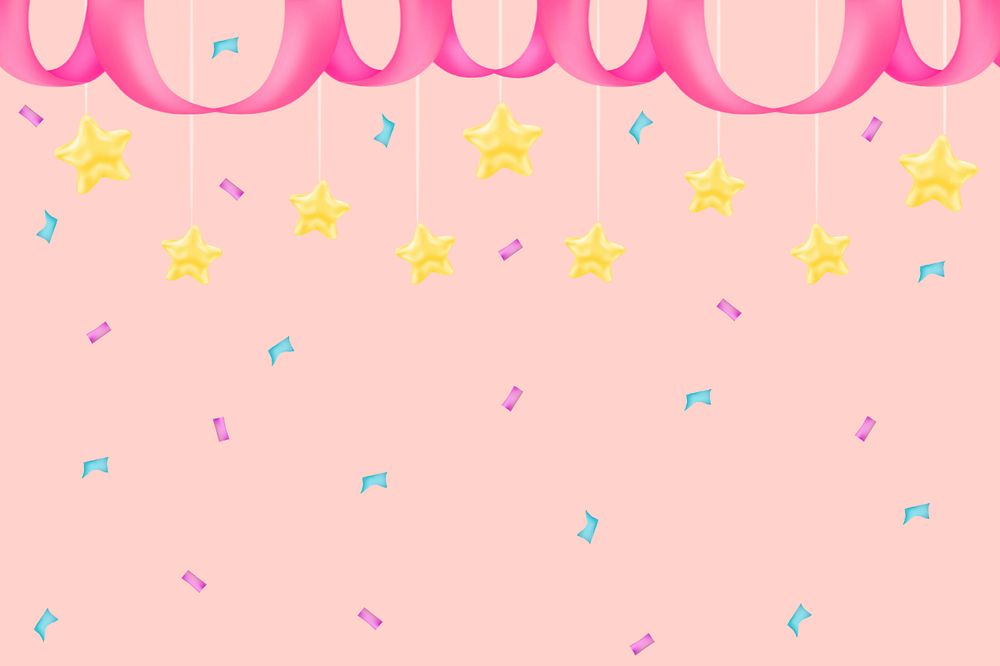 Colorful confetti background, editable cute design