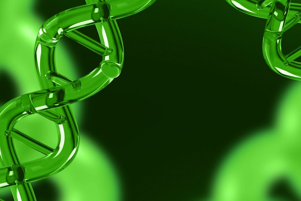 Science green DNA background, editable remix design