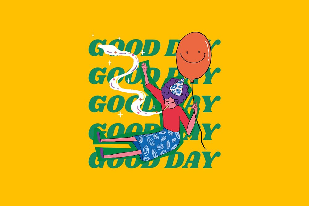 Good day, yellow background, editable design