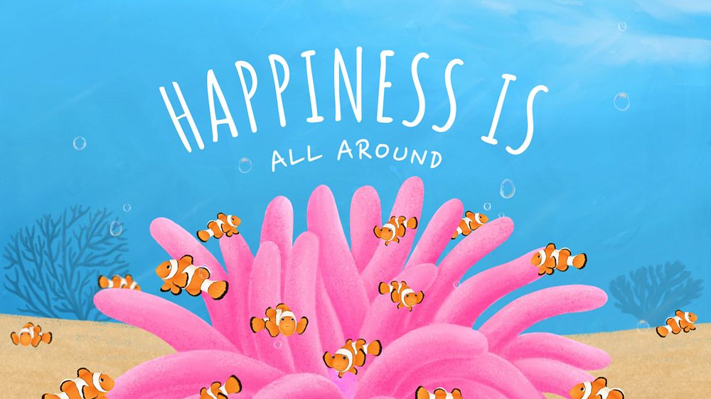 Happiness quote blog banner template, editable aesthetic paint remix 