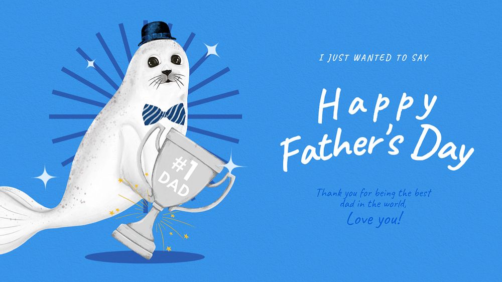 Father's day blog banner template, editable aesthetic paint remix 