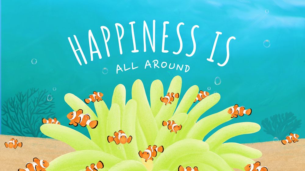 Happiness quote blog banner template, editable aesthetic paint remix 