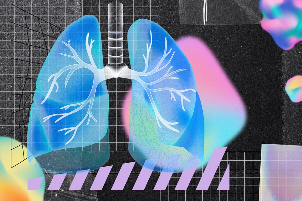 Clean lungs, health technology remix, editable design